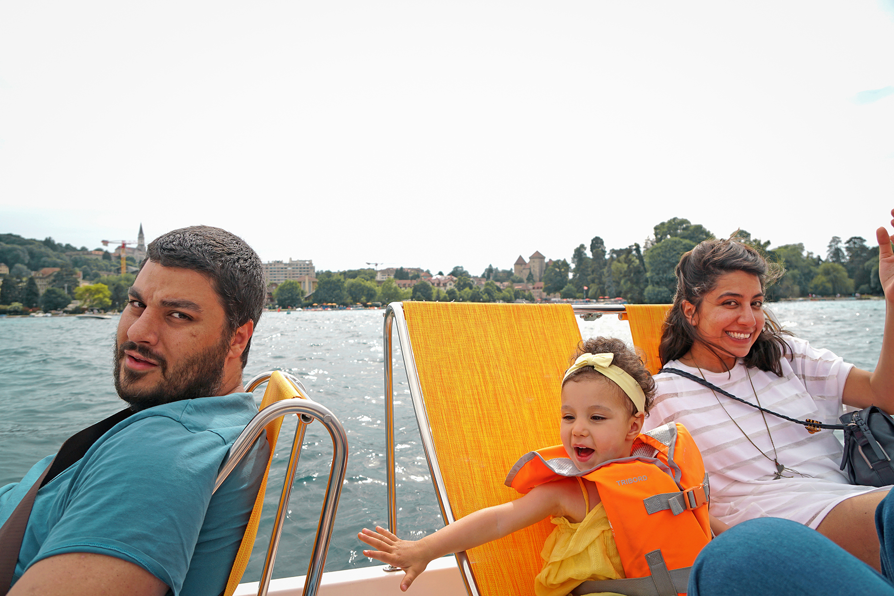 Lac d' Annecy, pedalo en famille