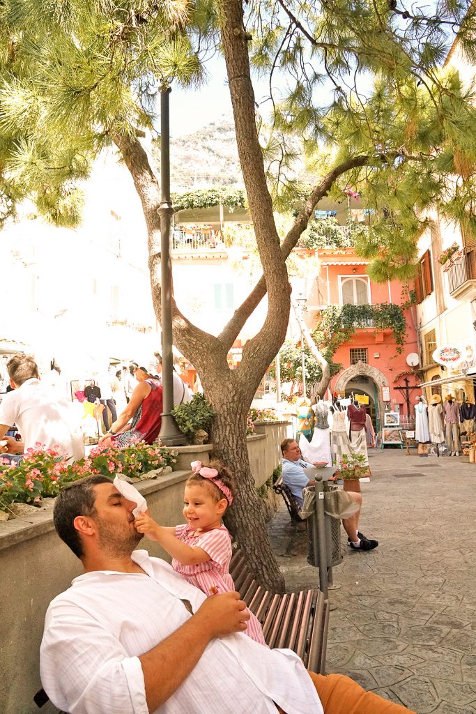 Père et fille, Côte Amalfitaine, Positano